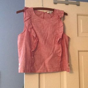 Sweet and sassy pink Madewell Bibbed crop top